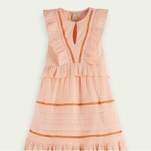 Scotch & Soda Peach Dress with Orange Trim